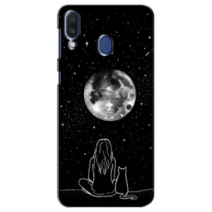 Чохол з малюнком кіт на Samsung Galaxy M20 (M205) (Дівчина з котом)