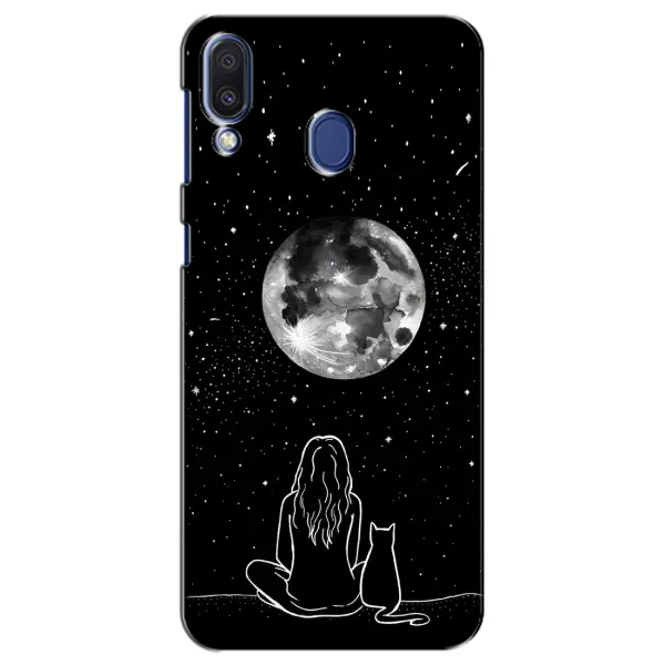 Чохол з принтом «Дівчина з котом» для Samsung Galaxy M20 (M205)