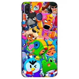 Чехлы Brawl Stars для Samsung Galaxy M20 (M205) (AlphaPrint) (Герої Бравл Старс)