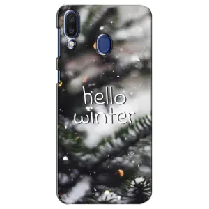 Новогодние, Праздничные Чехлы для Samsung Galaxy M20 (M205) - 2024 год (Hello winter)