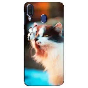 Чохол на Самсунг Ґелексі М20 з Котиками (VPrint) (Котик з метеликом)