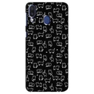 Чохол з принтом для Samsung Galaxy M20 (M205) (AlphaPrint) Модні коти (Маленькі котики)
