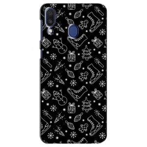 Новогодние, Праздничные Чехлы для Samsung Galaxy M20 (M205) - 2024 год (Новогодний фон)
