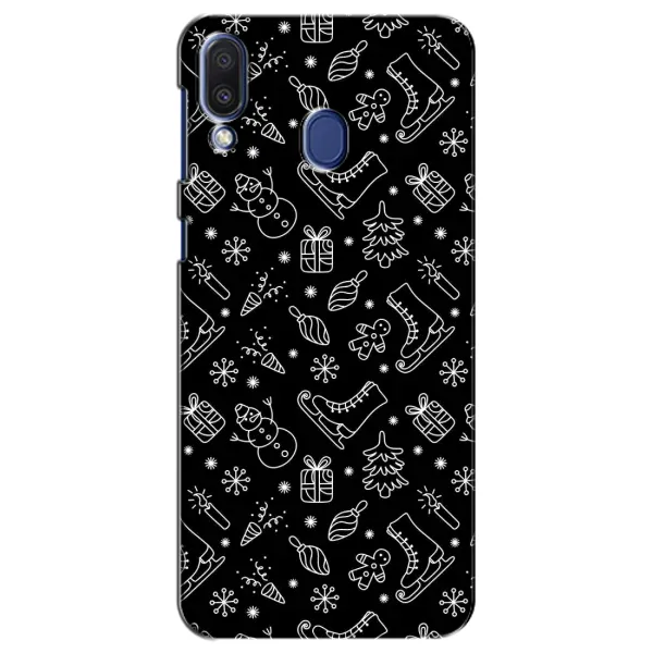 Чехол с принтом «Новогодний фон» для Samsung Galaxy M20 (M205)