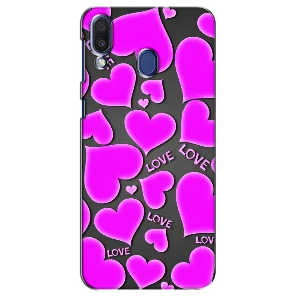 Чехол с принтом «Pink hearts» для Samsung Galaxy M20 (M205)