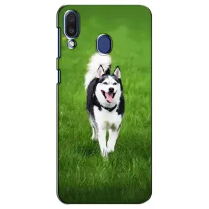 Чохол з Хаскі Samsung Galaxy M20 (M205) - (AlphaPrint) (Радісний Хаскі)