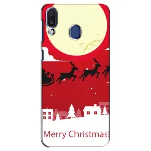 Різдвяні Чохли для Samsung Galaxy M20 (M205) (VPrint) (Санта з оленями)