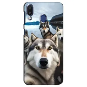 Чохол з Хаскі Samsung Galaxy M20 (M205) - (AlphaPrint) (Селфі Хаскі)
