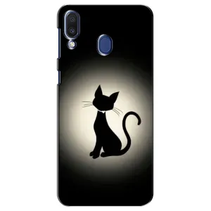 Чохол з принтом для Samsung Galaxy M20 (M205) (AlphaPrint) Модні коти (Силует котика)