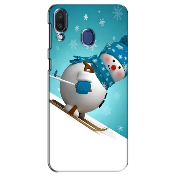 Чехол с принтом «Снеговик на лыжах» для Samsung Galaxy M20 (M205)