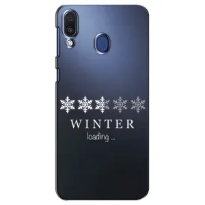 Зимние Чехлы для Самсунг М20 - прозрачный фон (Winter loading)