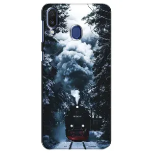 Новогодние, Праздничные Чехлы для Samsung Galaxy M20 (M205) - 2024 год (Зимний поезд)