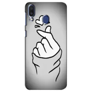 Чохол з принтом для Samsung Galaxy M20 (M205) (AlphaPrint - Знак сердечка) (Значок Love)