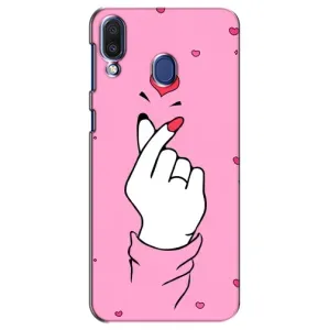 Чехол с принтом для Samsung Galaxy M20 (M205) (AlphaPrint - Знак сердечка)