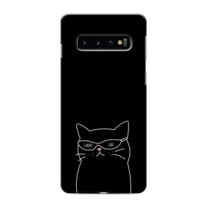 Чехол с принтом «Равнодушный кот» для Samsung Galaxy S10e