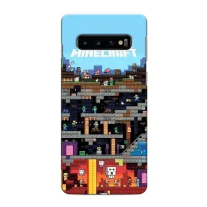 Чохол Майнкрафт на Samsung Galaxy S10e (AlphaPrint) Minecraft (фон Minecraft)