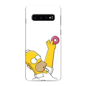 Чjхол з Сімпсонами для Samsung Galaxy S10e (VPrint) (Гомер з пончиком)