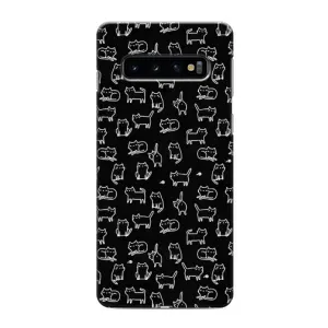 Чехол с принтом для Samsung Galaxy S10e (AlphaPrint) Модные коты (Меленькие котики)