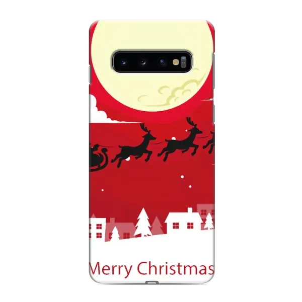 Чохол з принтом «Санта з оленями» для Samsung Galaxy S10e Чохол з принтом «Санта з оленями» для Samsung Galaxy S10e