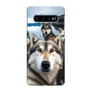 Чохол з Хаскі Samsung Galaxy S10e - (AlphaPrint) (Селфі Хаскі)