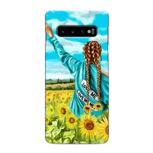 Чехол для Патриота Украины Samsung Galaxy S10e - (AlphaPrint) (Украиночка)