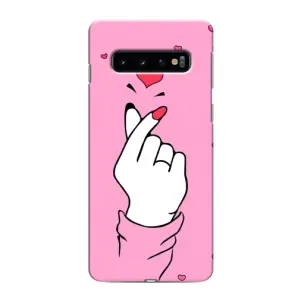 Чехол с принтом для Samsung Galaxy S10e (AlphaPrint - Знак сердечка)