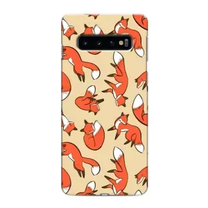 Чехлы с картинкой Лисички для Samsung Galaxy s10 Plus (VPrint) (Лисички)