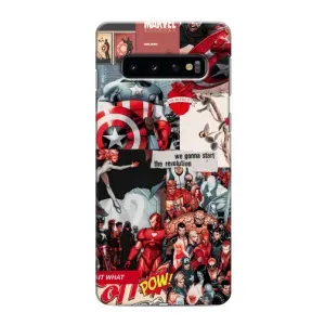 Чехол МАРВЕЛ для Самсунг С10 Плюс (AlphaPrint) (Марвел Комикс)