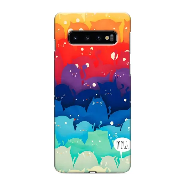 Чехол с принтом «Mew» для Samsung Galaxy s10 Plus