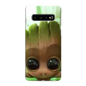 Чехол МАРВЕЛ для Самсунг С10 Плюс (AlphaPrint) (Милый Грут)