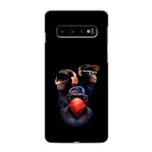 Чехол с Обезьянами Samsung Galaxy s10 Plus - (AlphaPrint) (Три обезьяны)