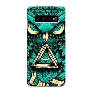 Чехол с птицами на Samsung Galaxy s10 Plus (VPrint) (Сова с глазом)