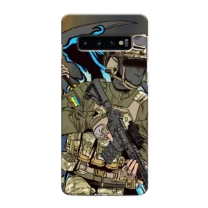 Чехлы с картинкой ЗСУ для Samsung Galaxy s10 Plus (AlphaPrint) (Воїн ЗСУ)