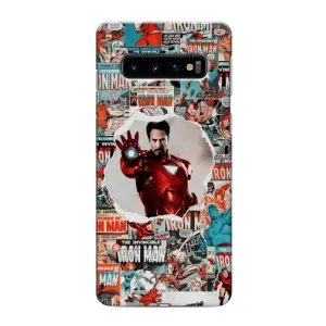 Чохли з героями Марвел Samsung Galaxy S10 (VPrint) (Айронмен)