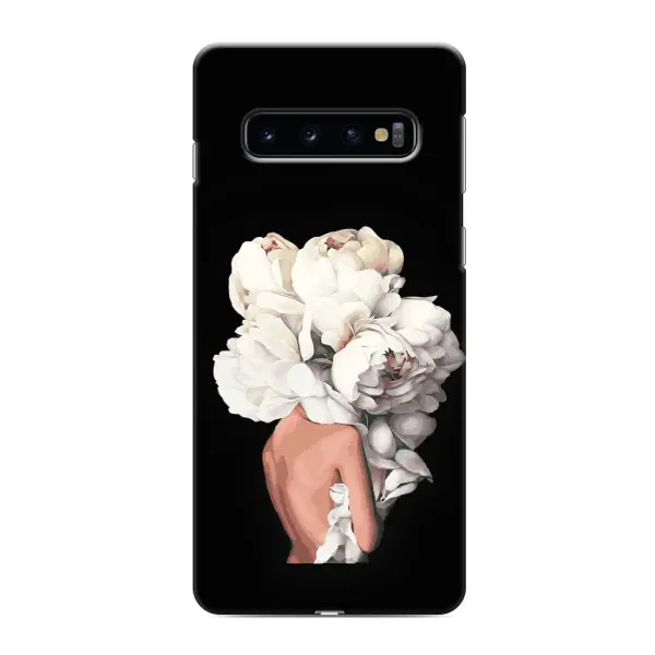 Чехол с принтом «Белые цветы» для Samsung Galaxy S10