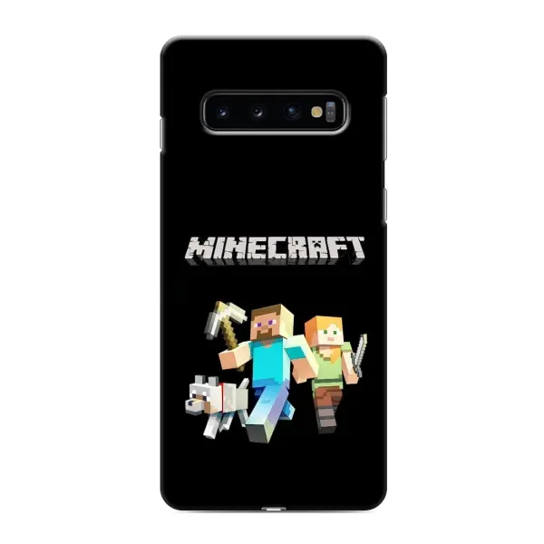 Чехол с принтом «герои Minecraft» для Samsung Galaxy S10