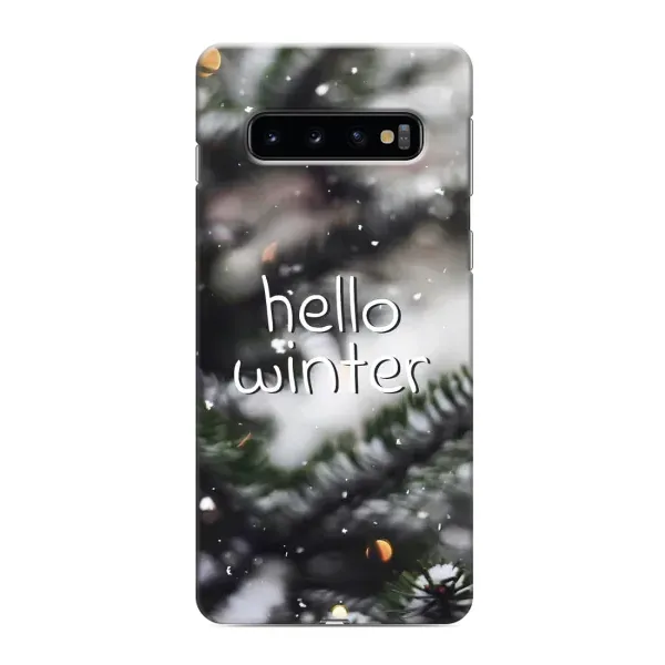 Чехол с принтом «Hello winter» для Samsung Galaxy S10