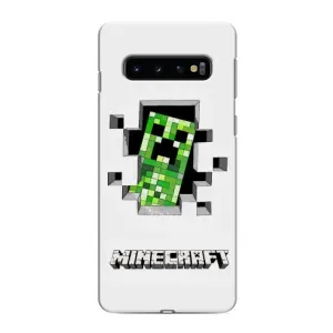 Чохол Майнкрафт на Samsung Galaxy S10 (AlphaPrint) Minecraft (кріпер Майнкрафт)