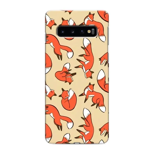 Чехол с принтом «Лисички» для Samsung Galaxy S10