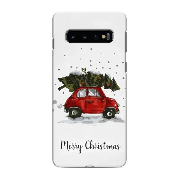 Чохол з принтом «Авто з ялинкою» для Samsung Galaxy S10