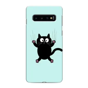Чохол з принтом для Samsung Galaxy S10 (AlphaPrint) Модні коти (Падаючий кіт)
