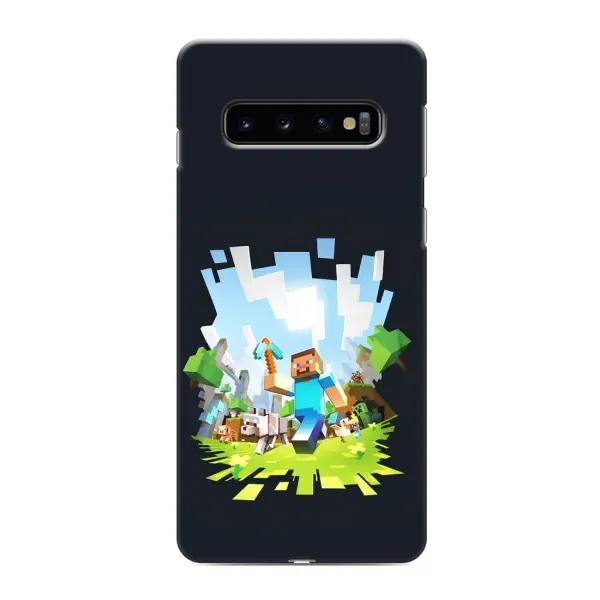 Чехол с принтом «персонажи Minecraft» для Samsung Galaxy S10