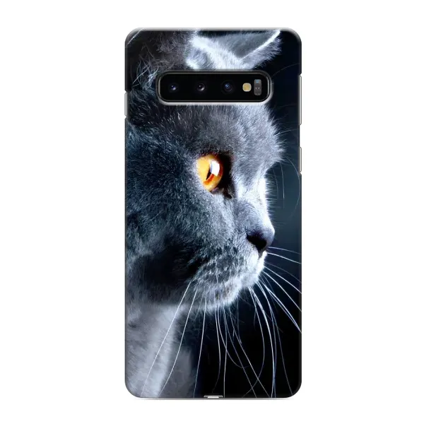 Чехол с принтом «Серый Кот» для Samsung Galaxy S10
