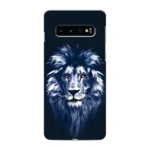 Чохол з картинкою ЛЕВ для Samsung Galaxy S10 (VPrint) (Синій Лев)