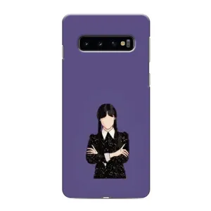 Чохли Венсдей на Samsung Galaxy S10 Уенсдей (AlphaPrint) (Венздей у чорному)