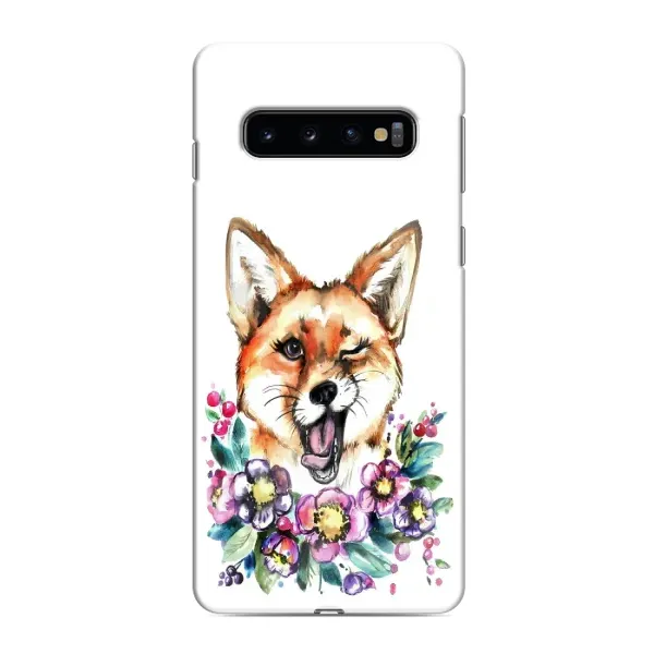 Чехол с принтом «Веселая лисичка» для Samsung Galaxy S10