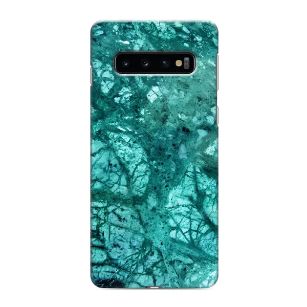 Чехол с принтом «Зеленый мрамор» для Samsung Galaxy S10