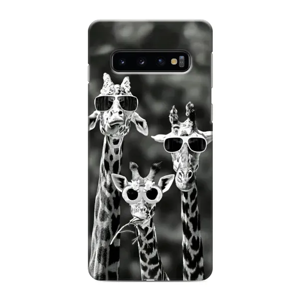 Чохол з принтом «Жирафи в окулярах» для Samsung Galaxy S10