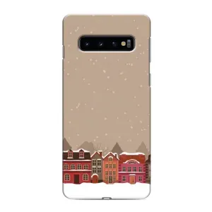 Новорічні, Святкові Чохли для Samsung Galaxy S10 - 2024 год (Зимове місто)