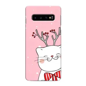 Новорічні Чохли для Самсунґ Ґелексі S10 (VPrint) (Зимовий кіт)